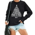 thumbnail image 2 of Arlun Women's Christmas Tree Christian Sweatshirts Funny Religious Printed Hoodless Pullovers Jesus Crewneck Long Sleeve Xmas Casual Tops Loose Cozy Fall Winter Outfits Black XXL, 2 of 4