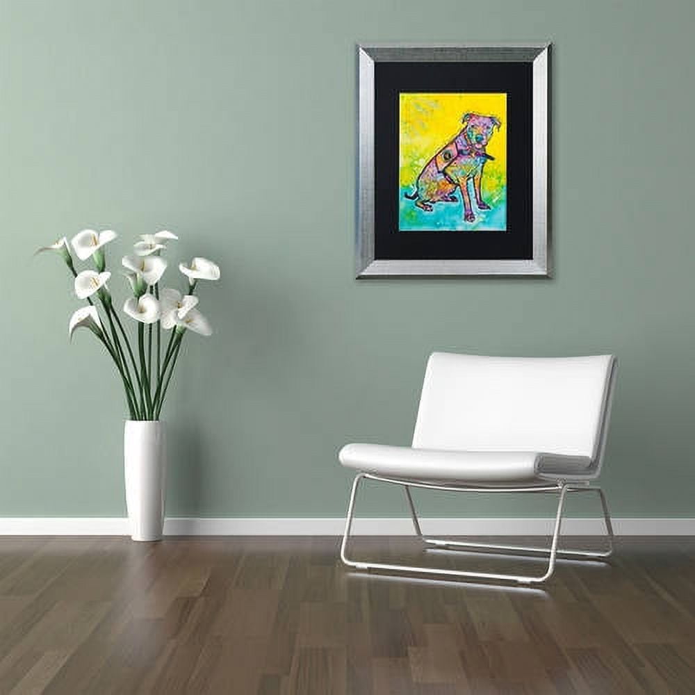 Trademark Fine Art "K-9 Patrol Large-005" Canvas Art by Dean Russo, Black Matte, Silver Frame