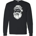 thumbnail image 3 of Inktastic Bearded and Jolly Santa Claus Distressed Long Sleeve T-Shirt, 3 of 5