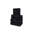 thumbnail image 6 of Dewall Maisons Exceptional 8-Piece Black Cotton Towel Set - High Absorbency & Softness - Includes 2 Bath Towels, 2 Hand Towels, 4 Washcloths - For Body, Face, Hands - Bathroom Accessory, 6 of 9