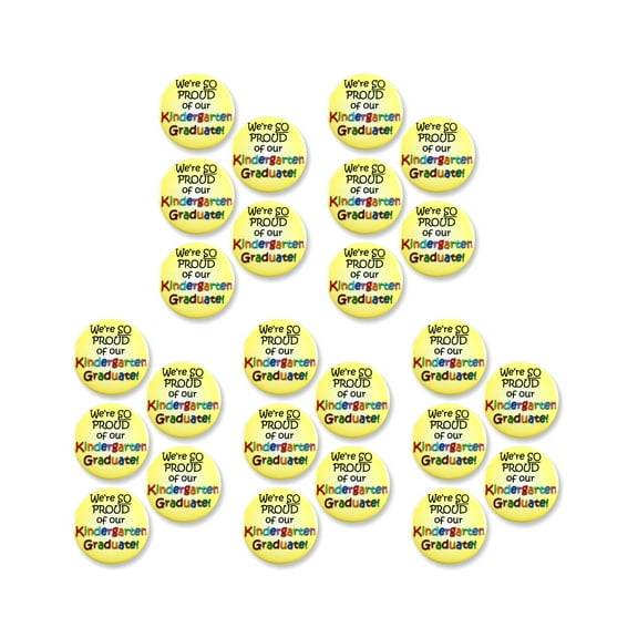 25 Pack - Parents Of Kindergarten Graduate Pinback Buttons - 2.25 Inch