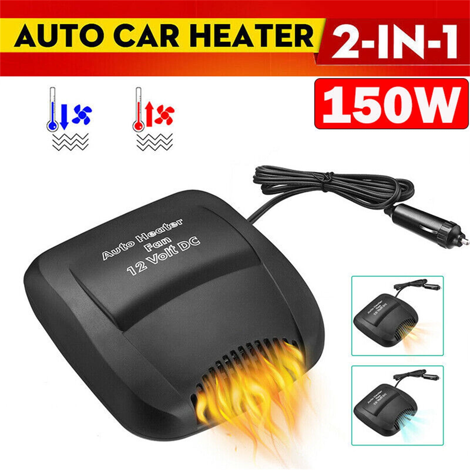 MUCH 12V Car Heater Vehicle Defroster 150W 2 in 1 Heating Windshield
