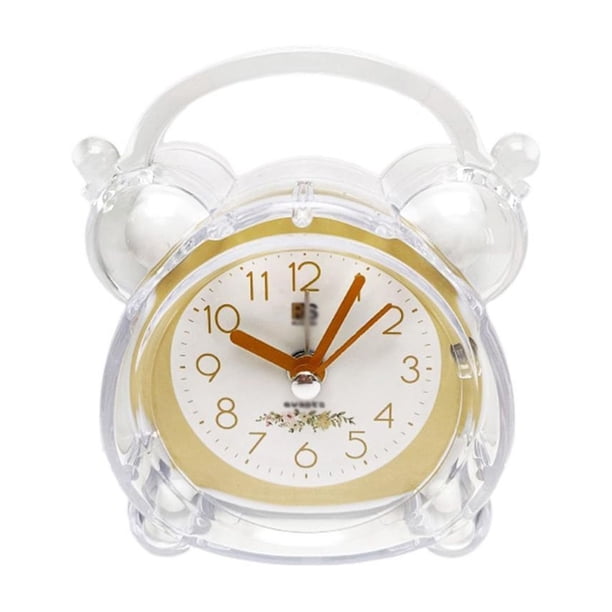 Reloj despertador silencioso a pilas, pequeño, sin tictac, con temporizador for dormir, for el hogar, for mesita de noche