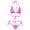A_ Hot Pink, variant on Sexy Bikini Underwear Women's Three-Point Swimsuit Suit Transparent Mini lace up Thong Sheer Mesh Halter Bikini Sets Hot Pink Free Size