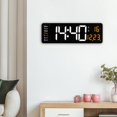 thumbnail image 2 of Gran Reloj de Pared Digital, Ajuste de Brillo, Control Remoto, USB, Relojes LED Electrónicos para Hotel, Comedor, Regalo, Decoraciones para El Hogar Naranja Macarena Reloj de pared digital, 2 of 8