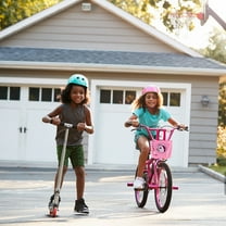 Masteelf Pink Plastic Bike Storage Basket for Kids Portable Lightweight Size Fits Front Handlebars 7.5x5.5 Inches