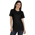 thumbnail image 1 of Inkmeso Womens Basic Crewneck Tshirt Short Sleeve Regular Fit Long Tee Workout Top, 1 of 8