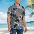 thumbnail image 5 of Xecao Video Game print Hawaiian shirt - a stylish short-sleeve button-down for men, perfect for casual beach and tropical outings., 5 of 9