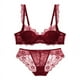 thumbnail image 4 of Sujetador de media copa, sujetador sexy, ropa interior ultrafina para mujer Pure Desire, conjunto de bragas con fruncido en el pecho pequeño, corsé francés, 4 of 5
