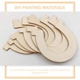 thumbnail image 2 of 10 Pcs Mini Horseshoes for Crafts Blank Wood Chips Child, 2 of 6