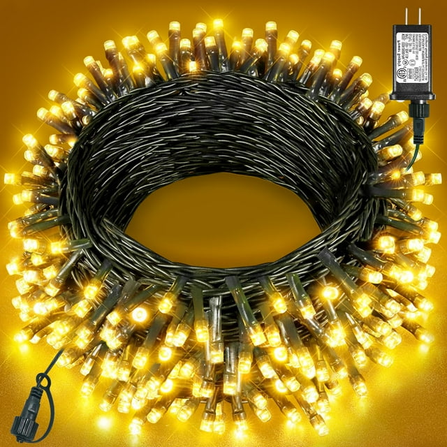 Luces para árbol de Navidad, Bokeh, 80 pies, 240 LED, luz blanca cálida