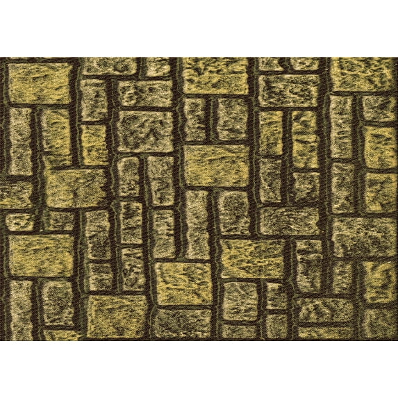 Ahgly Company Indoor Rectangle Patterned Caramel Brown Area Rugs, 4' x 6'