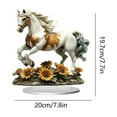 thumbnail image 3 of Yyuenw Horse Statue Figurines - Resin Standing Fighting Horse Sculpture Home Office Decoration Tabletop Decor Ornaments, 3 of 6