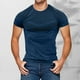 thumbnail image 1 of pstuiky camisetas de hombre, Camiseta/Camisa informal de manga corta con cuello redondo y color liso para hombre camisas casuales para hombre xl, 1 of 4