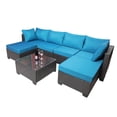 thumbnail image 6 of 7-Piece Outdoor Patio Furniture Set | Rust-Resistant for Garden Use | PE Rattan & Metal Frame | Comfortable Seating with High-Density Sponge, 6 of 7