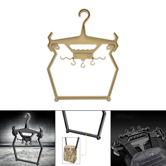 Percha táctica Accs Antideslizante Durable Desmontable Militar Chaleco Soporte de ropa para Broncearse Hugo Percha de chaleco