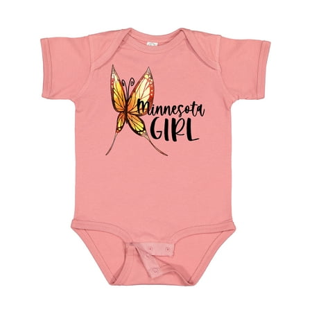 

Inktastic Minnesota Girl- Butterfly Girls Baby Bodysuit