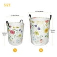 Adobk Wildflowers Print Laundry Basket,irty Clothes Hamper with Handle