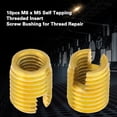 thumbnail image 2 of 10pcs Self Tapping Threaded Insert, Anti-loose Self Tapping Screw Bushing, Strong Tensile Strength Rail Car Industry For Automobile Industry, 2 of 8