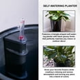 thumbnail image 5 of XBrand 22.4" H Black Plastic Self Watering Indoor Outdoor Triangle Planter Pot w/Glossy Finish, Tall Decorative Gardening Pot, Home Décor Accent, 5 of 10