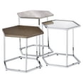 thumbnail image 2 of ACME Simno Hexagon Nesting Tables in Chrome, 2 of 5