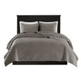 thumbnail image 3 of Home Essence Mercer Faux Velvet Reversible 3 Piece Coverlet Set, 3 of 5