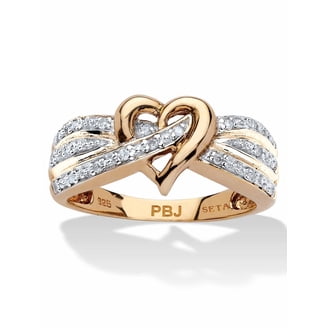 14K Gold Plated Cubic Zirconia Crossover Chunky Eternity  display picture 1