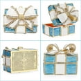 thumbnail image 3 of ABPETE Mini Trinket Box, Bow-knot Gift Box Style Keepsake Box Vintage Metal Enameled Hinged Decorative Box Ring Earrings Jewelry Organizer Gift Box for Women Girls, Blue, 3 of 17
