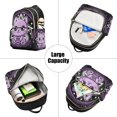thumbnail image 5 of JIALIOU Mini Backpack Purse for Women Quilted Casual Daypack Small Travel Shoulder Bag, Cute Cat with Skull, 5 of 7
