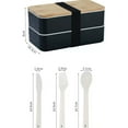 thumbnail image 2 of Japanese Style Microwave Safe Bento Box, Salad Bowl with Dressing Container, Perfect for Meal Prep, Leak-Resistant Design, Utensils Included, Food-Grade Material for Healthy, 2 of 5