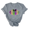 thumbnail image 4 of Aloohaidyvio Mardi Gras Shirts Plus Size,Womens Mardi Gras Shirts Crewneck Printed Short Sleeve Loose T-shirt, Clothing, 4 of 4