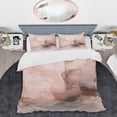 thumbnail image 2 of Designart "Delicate Marble Pink Abstract I" Abstract Bedding Covert Set - Abstract Marble Pink Abstract Bed Set With 2 Shams, 2 of 6