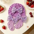 thumbnail image 2 of Miaouyo Newborn Hat and Socks Set, Sequined Bow Soft Casual Baby Girl Accessories, 2 of 7