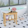 thumbnail image 7 of Bambloom Bamboo Shower Bench,Waterproof Non-Slip Shower Stool,Natural, 7 of 7
