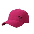 thumbnail image 2 of LiuXxxx Unisex Breathable Baseball Cap With Heart Embroidery Classic Visor Mesh Sun Comfort Everyday Adjustable Casual Dad Hat For Outdoor Activities Red, 2 of 3