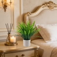 thumbnail image 5 of Plantas artificiales en maceta con hojas de plástico para decoración del hogar, oficina, baño, estantería, verdura de bajo mantenimiento, 5 of 5