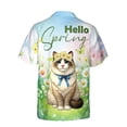 thumbnail image 2 of Siamese Hello Spring Time Flower Floral Nature Hawaiian Shirt Breathable Summer Unisex Merch Cat Lover Kitten Owner Gifts - 02031, 2 of 6