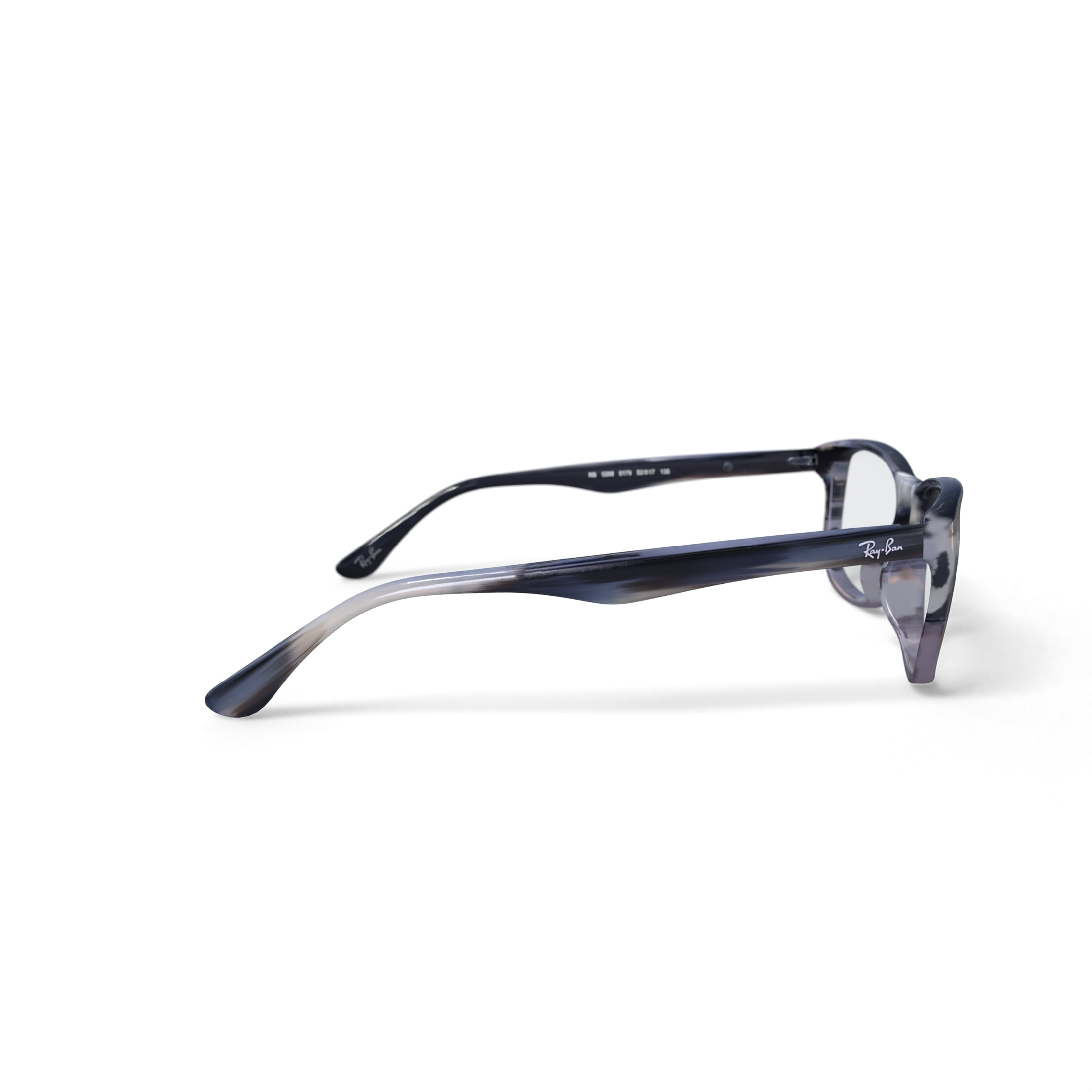 Ray-Ban RB5279 Optics Glasses, Prescription Eyeglasses with Case, Demo Lens/Gray Horn, Size 55