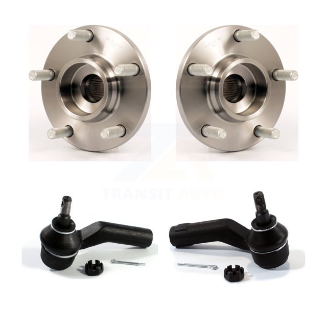 Transit Auto Front Wheel Bearing and Tie Rod End Kit for Car Mazda 3 - Left Right Side (Driver Passenger) K77-100197