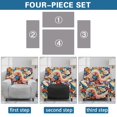 thumbnail image 6 of Xixirimido Retro Hippie Daisy Swirl Pattern Recliner Chair Covers 4-Pieces Stretch Lazy Boy Recliner Covers with Pocket Reclining Slipcovers Soft Sofa Slipcover Furniture Protector for Pets Kids, 6 of 8