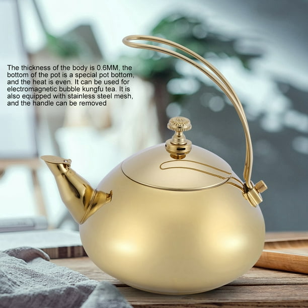 SHOWERORO Bouilloire Sifflante En Acier Inoxydable – Grande Capacité, Poignée Confortable, Pour Thé, Café Et Lait – Design élégant Pour La Maison