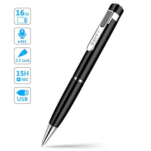 Digital Voice Recorder Pen SAVFY 16 GB Rechargeable Voice Activated