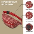 thumbnail image 5 of Fanny Pack Red Christmas Reindeer Pattern Waist Pack Bag,Running Cross Bag,Waterproof Large Fanny Packs for Women Men for Travel Running Hiking Cycling, 5 of 6
