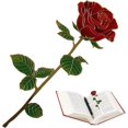 thumbnail image 1 of Red Rose Bookmark for Women, Metal Book Page Holder for Reading Lovers, Teacher Appreciation Gifts Valentine Mother's Day Christmas Birthday Gift, 1 of 5