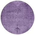 thumbnail image 2 of Addison Rugs Chantille Indoor/Outdoor Traditional Oriental Purple Washable Round Rug, 8' x 8', 2 of 6