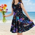 thumbnail image 1 of LOVZFMLL Robe Imprimée Mignonne pour Enfants Camisole Extensible Robe Sans Manches Robe Trapèze, 1 of 6