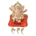 thumbnail image 2 of Hindu Elephant God Statue, Solar Powered Dancing Ornament Cute Exquisite Decorative ABS  for Home Garden Car Dashboard, 2 of 7