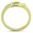 thumbnail image 3 of Womens Gold Rings Two-Tone IP Gold (Ion Plating) 316L Stainless Steel Ring with Top Grade Crystal in Clear TK2164, 3 of 4