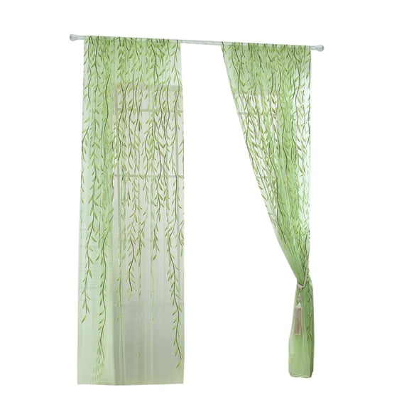 Giyblacko Blackout Curtains Willow Voile Tulle Room Window Curtain Sheer Voile Panel Drapes Curtain GN M