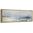 thumbnail image 2 of IDEA4WALL Extra Large Framed Canvas Print Wall Art Watercolor Coastal Landscape Fine Art Beach Seaside Ocean Wave Wall Decorative Oversized Artwork Relax/Calm for Living Room - 60"x20", 2 of 5